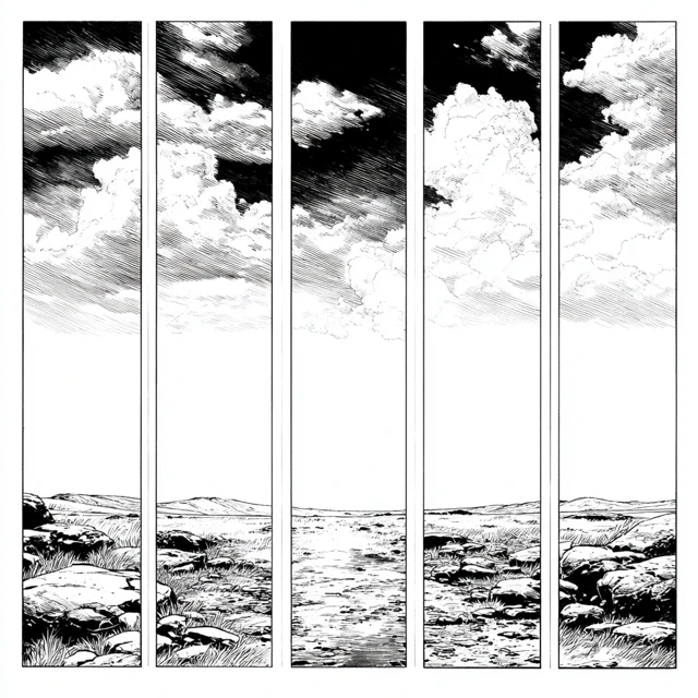 Comic Book Panels Vertical Blank Panels