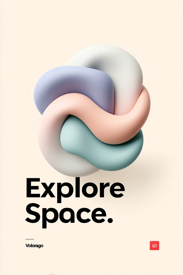 Explore Space Modern Abstract Poster Design