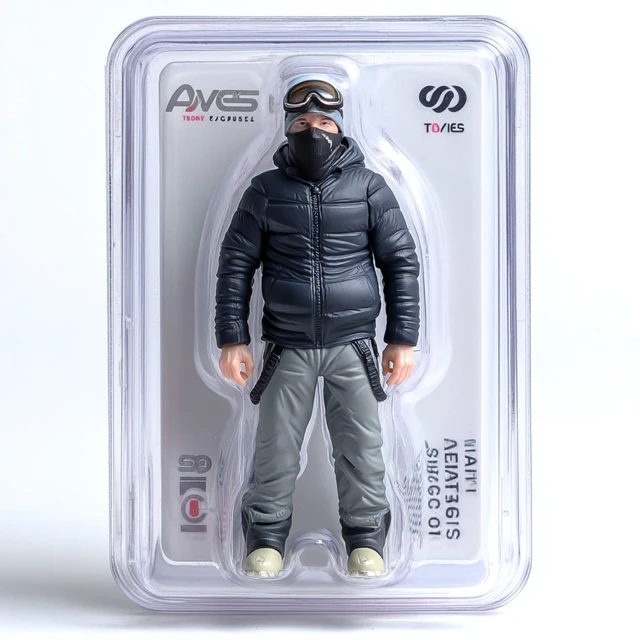 Action Figure Man in Ski Gear Packaged