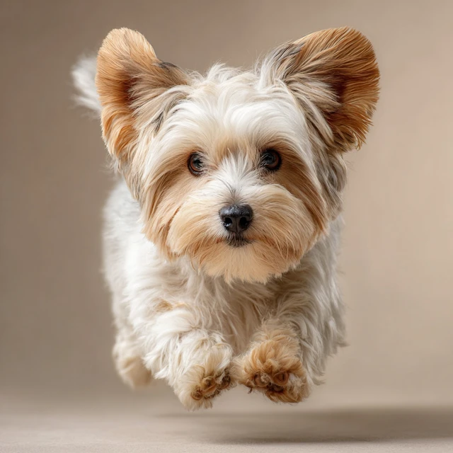 Cute Yorkshire Terrier Running Dog Photo