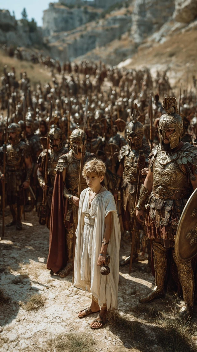 David and Goliath Epic Scene in 8K