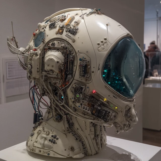 Futuristic Space Helmet with Organic Design