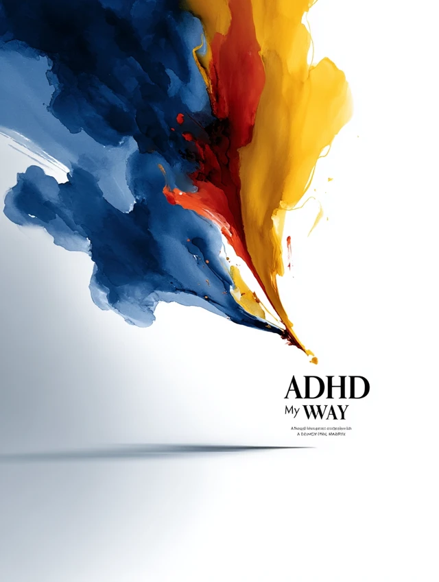 ADHD My Way: Book Cover Design - Abstract and Modern
