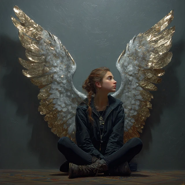 Mystic Angel Portrait Modern Super Realism