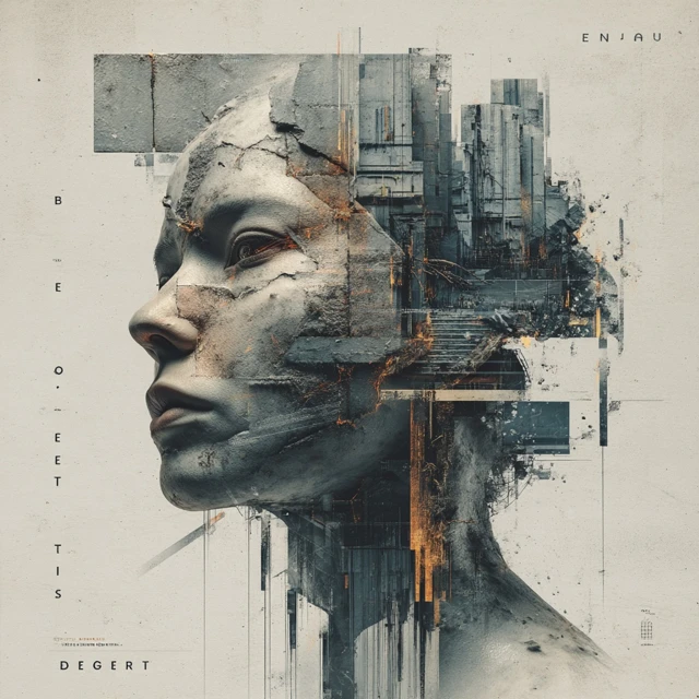 Urban Despair Album Art Brutalist Illustration
