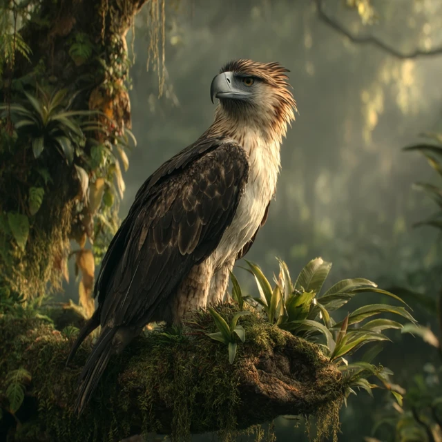 Philippine Eagle in Rainforest Realistic 8K
