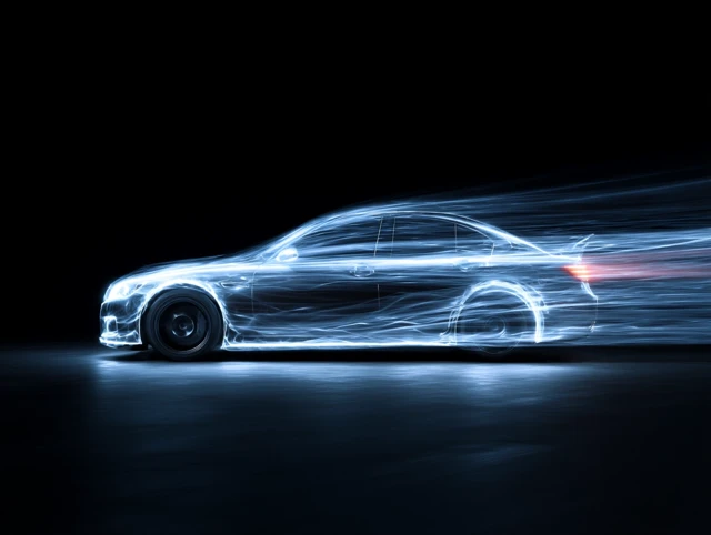 Light Speed Car Advertisement Futuristic Design