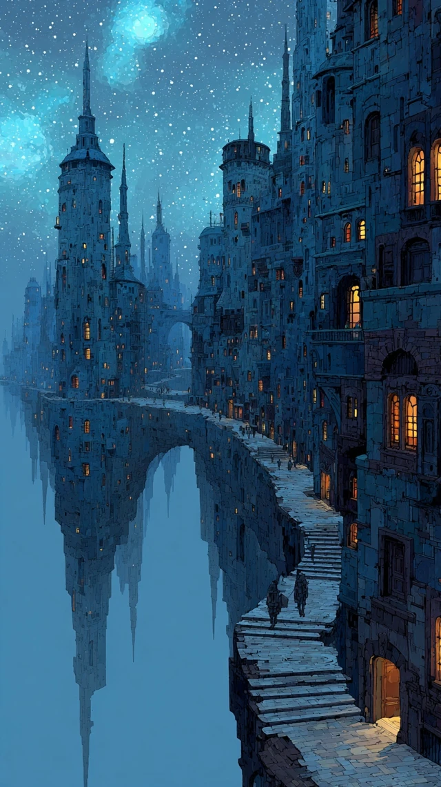 Surreal Cityscape Lovecraftian Nightmare