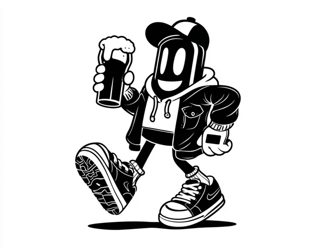 Beer Bottle Mascot Illustration