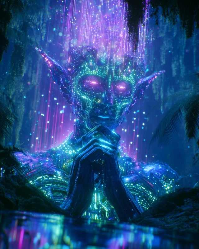Machine Elf Deity Psychedelic Visuals