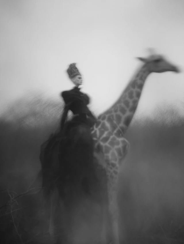 Venus of Lespugue on Giraffe Sarah Moon Photography