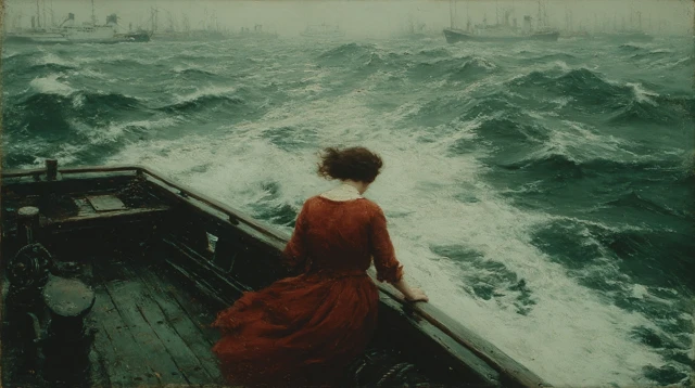 Girl in Water by Franz Stuck Artistic Depiction