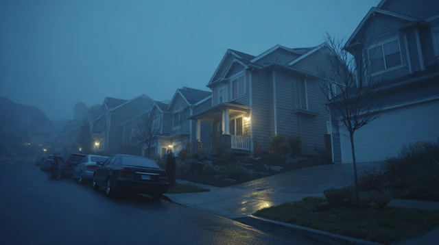 Suburban Horror Cinematic Scene