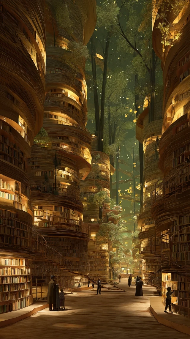 Forest Library with Animated Memories