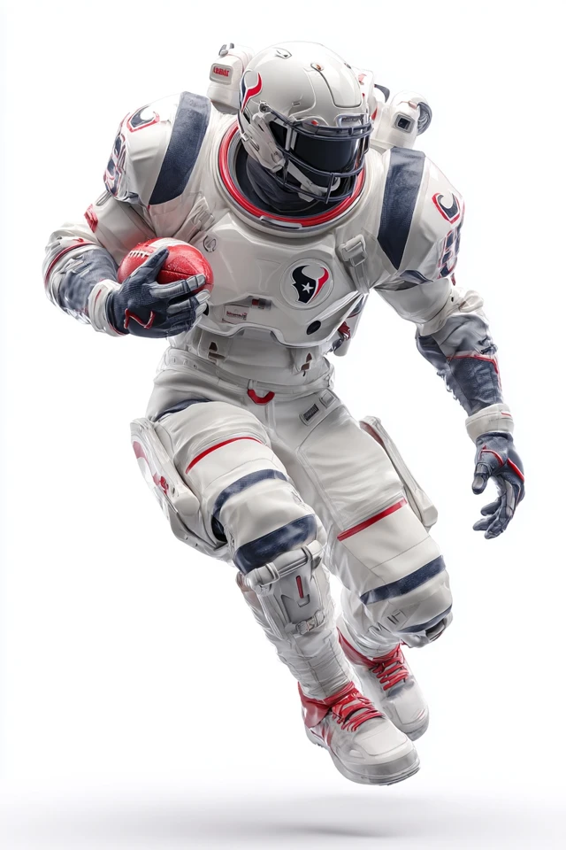 Astronaut Football Player 3D Render