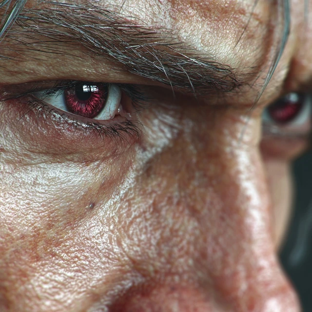 Intense Eye Gaze Hyperrealistic Close Up