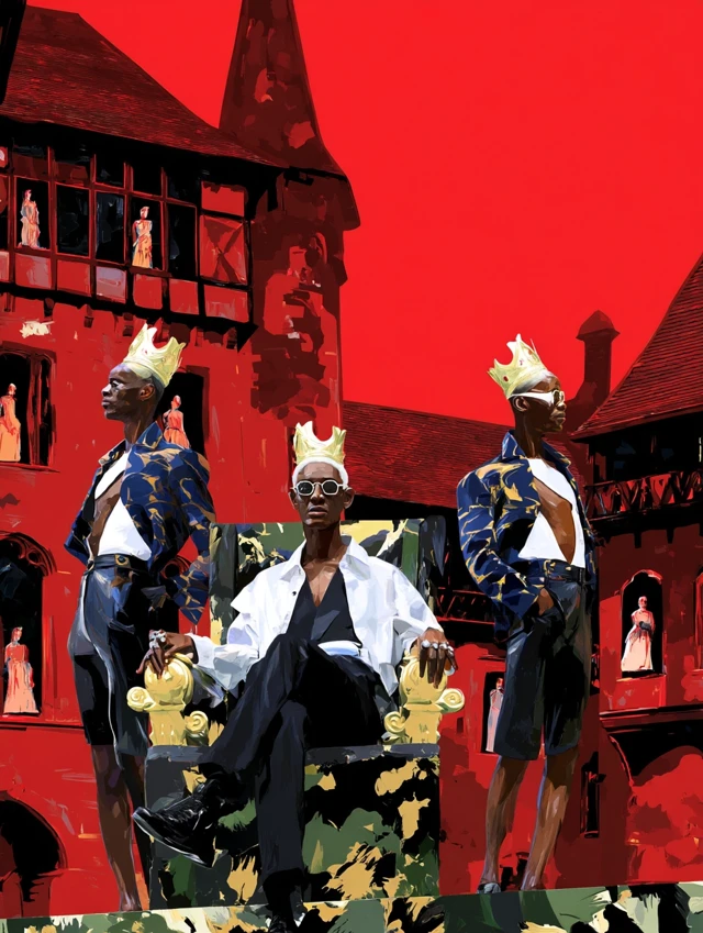 Royal Silhouettes Black Kings and Castle