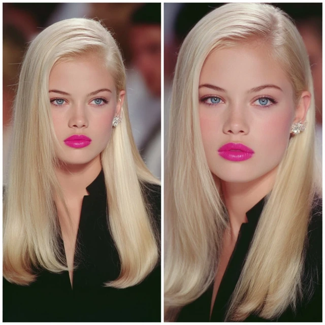 90s Supermodel Platinum Blonde Beauty Runway Ready