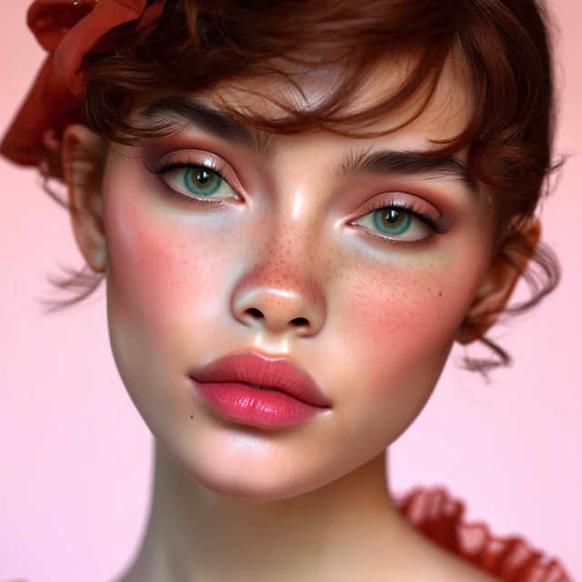 Hyperrealistic Portrait of a Young Woman Doll