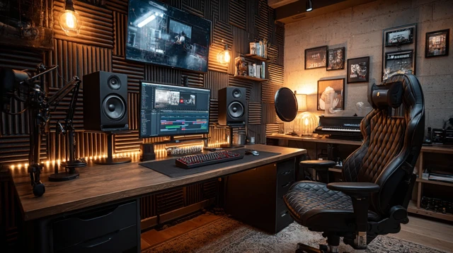 YouTube Studio Background: Minimalist Recording Setup