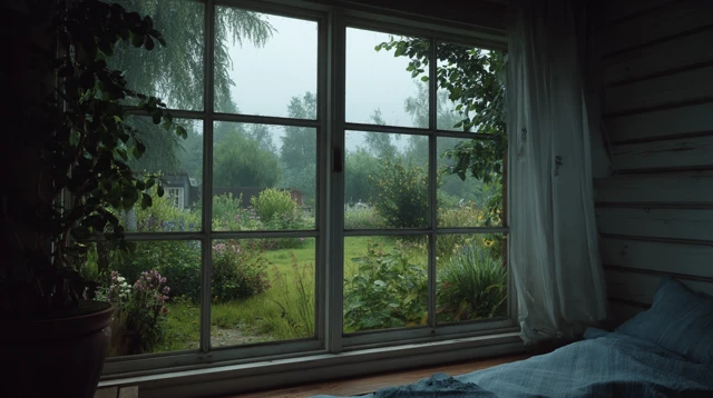 Cozy Bedroom with Garden View Summer Cottage