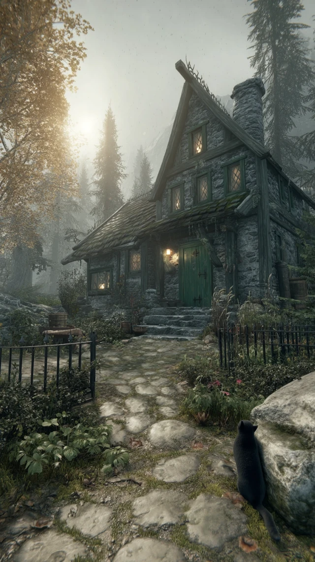 Witchs Cottage in a Forest Magical and Cozy