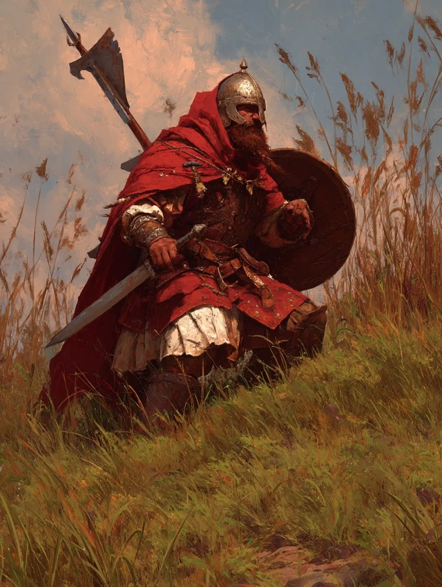 Croatian Warrior in Battle Marc Simonetti Style