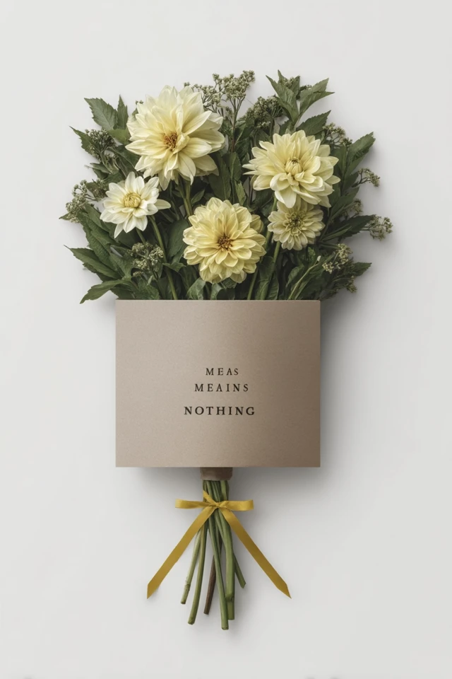 Dahlia Bouquet with a Message Fine Art Photography