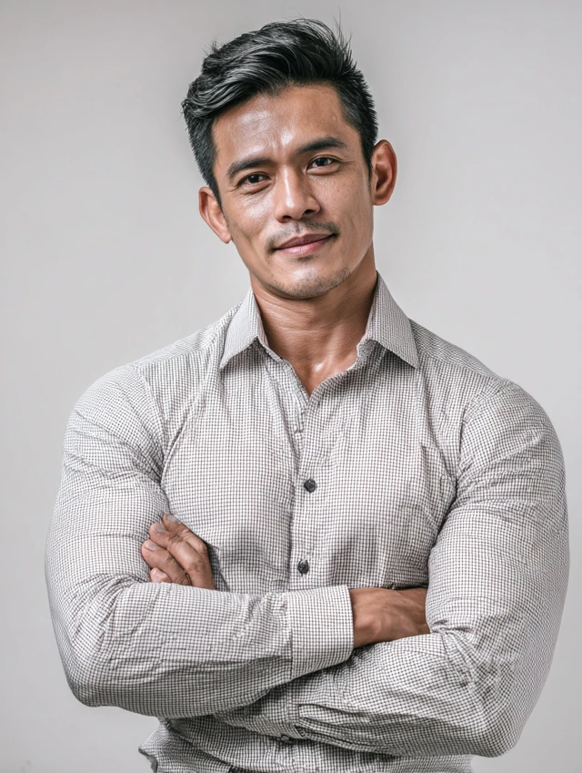 Handsome Filipino Corporate Employee Portrait
