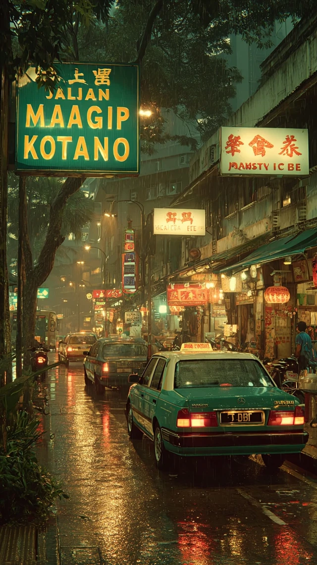 Kuala Lumpur Night 1996 Jalan Sultan Ismail Scene