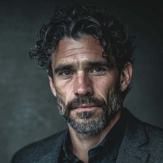 Modern Portrait of a Mysterious Man