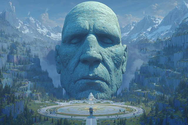 Giant Mountain Face Concept Art