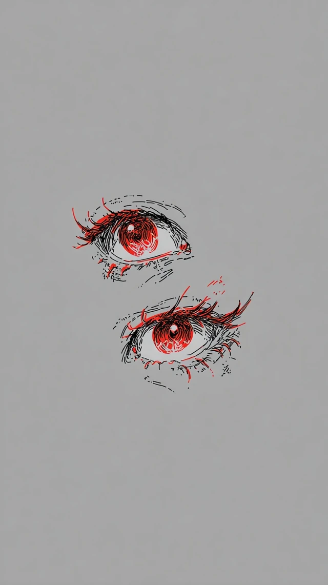 Anime Eyes Minimalist Tattoo Style Design