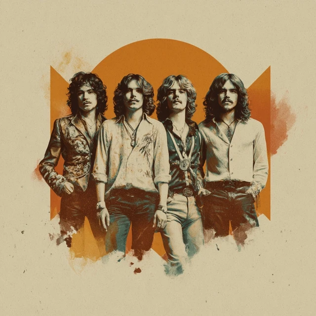 70s Rockband Album Cover Art