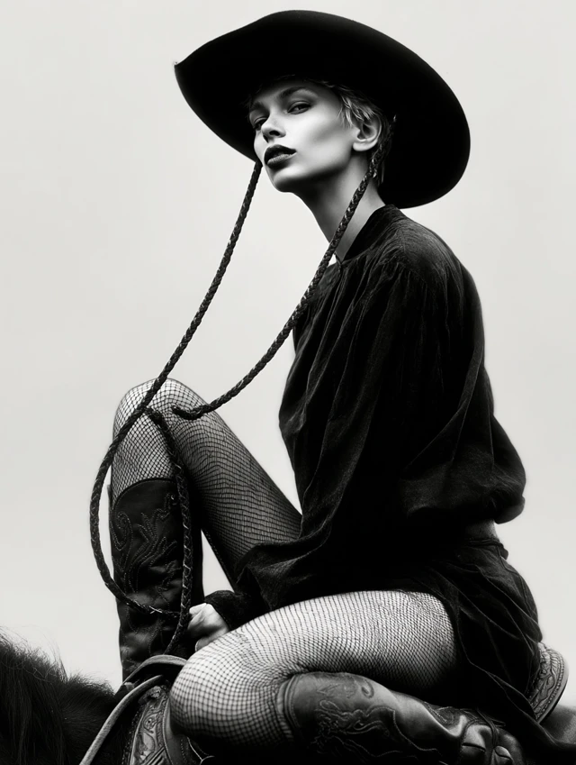 Cowgirl Portrait by Ellen von Unwerth