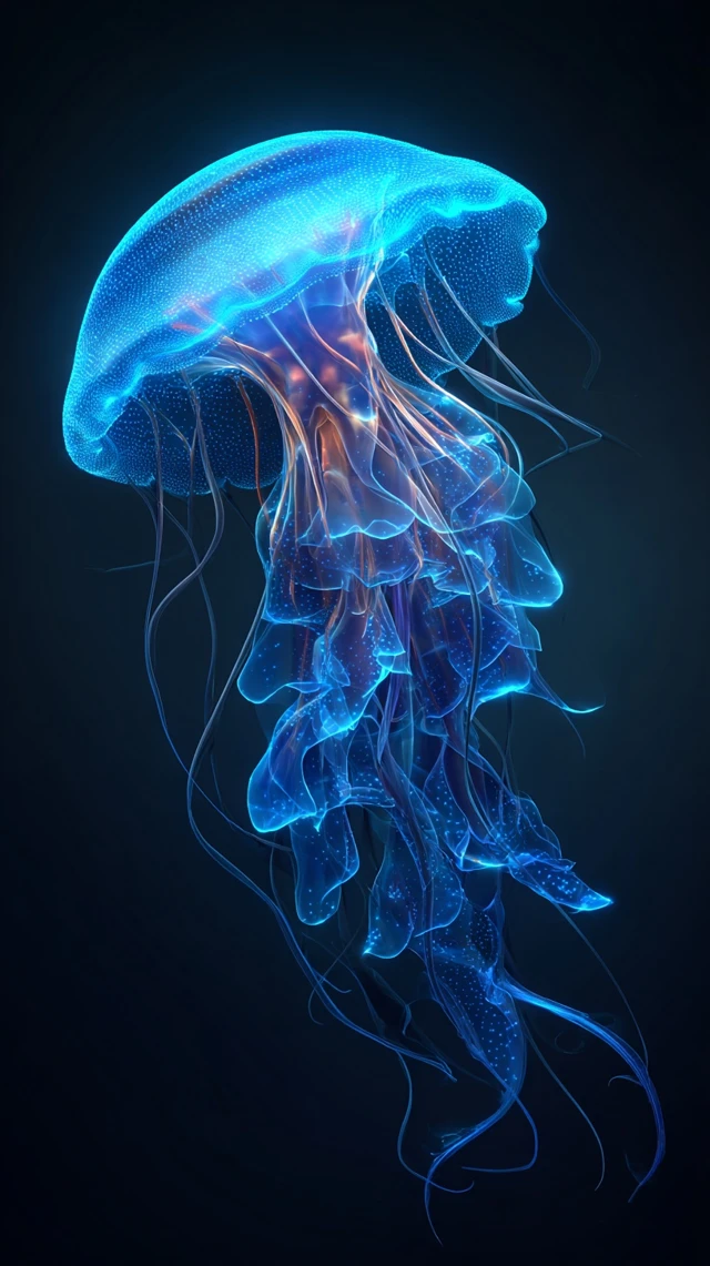 Glowing Jellyfish Digital Art
