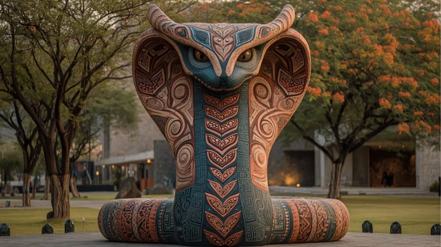 Alebrije Cobra Sculpture Ceremonial Pose