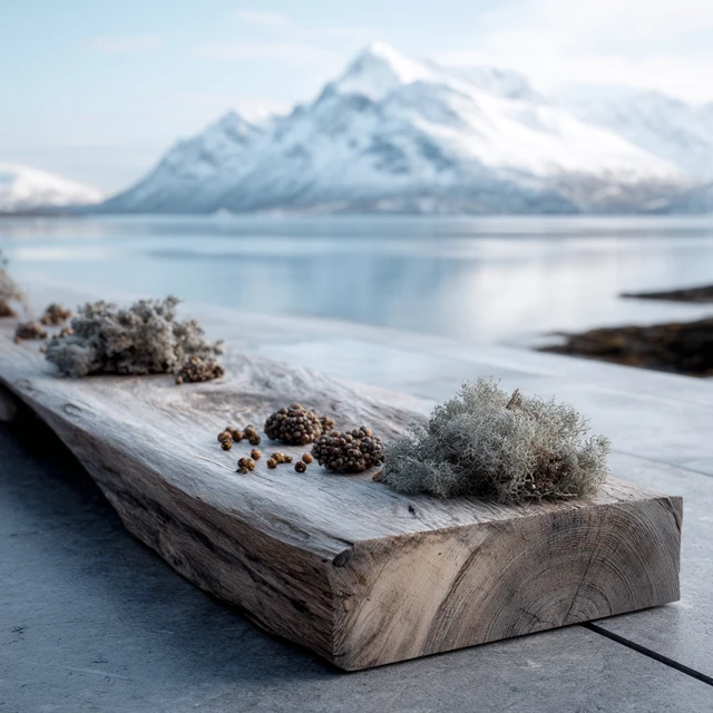 Nordic Minimalist Scene Soap Bar on Driftwood