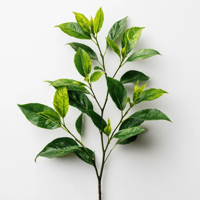 Green Plant Against White Background