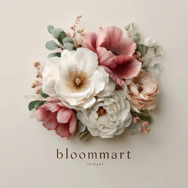 Bloommart Elegant Floral Logo Design for Ecommerce