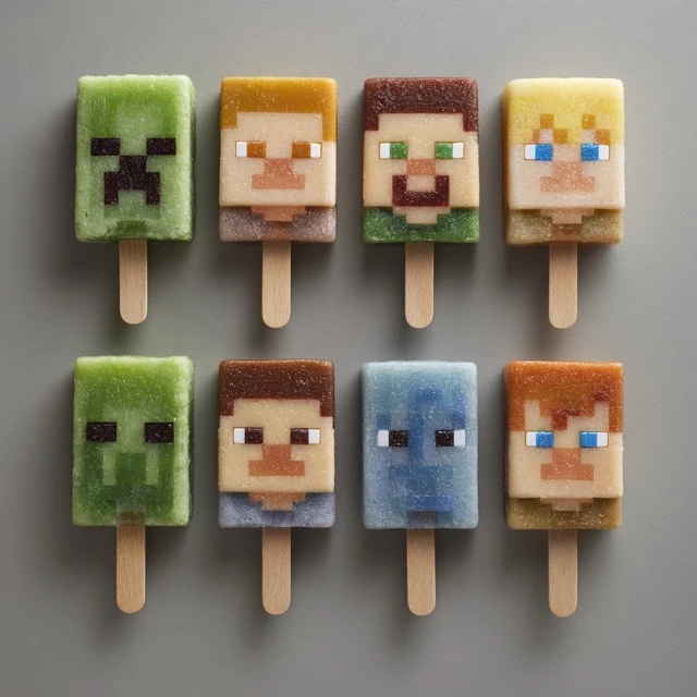 Minecraft Popsicles Fun Dessert Idea