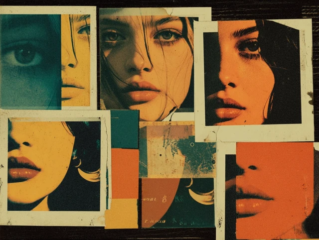 Ambers Chord Mirrors Line Album Cover 70s Polaroid Collage