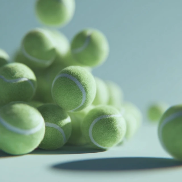 Falling Tennis Balls Animation