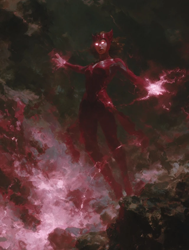 Scarlet Witch Marvel Horror Art