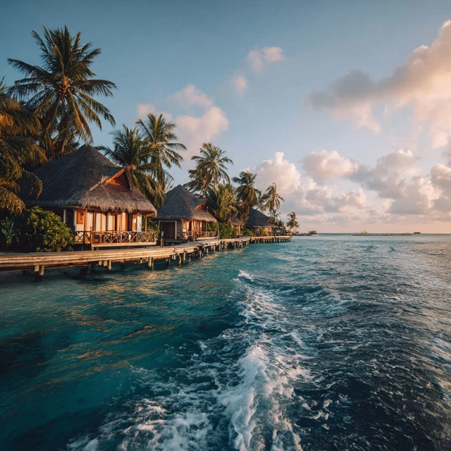 Baros Maldives Luxury Overwater Villas Sunset View