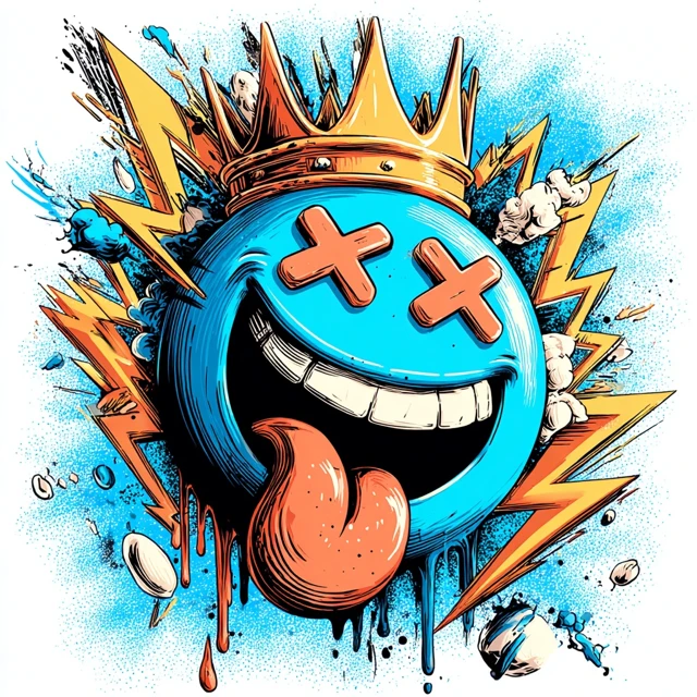 Smiley Face Graffiti Logo Beach Punk Vibe