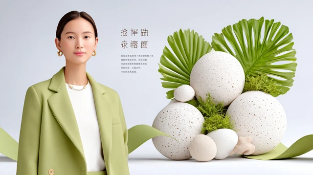 Profile Introduction Minimalist Design with Green Accents