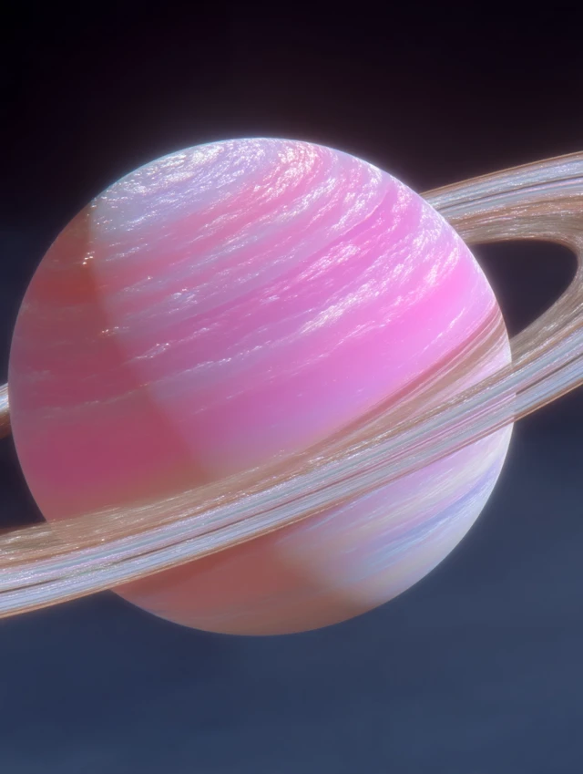 Enigmatic Planet with Swirling Rings