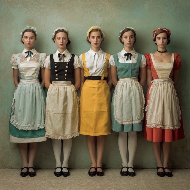 Five Maids Portrait Unique Looks
