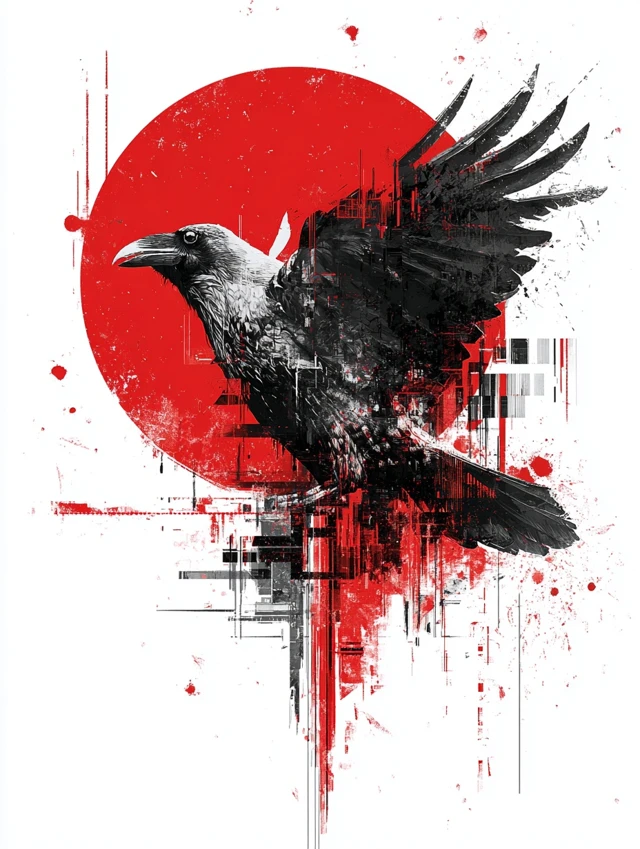 Apocalyptic Raven Cybernetic Art